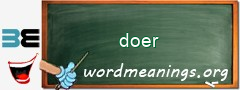 WordMeaning blackboard for doer
